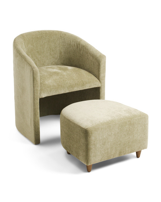 29in Dakota Accent Chair With Nesting Ottoman Set | Marshalls