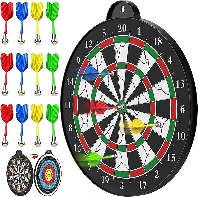 STREET WALK Kids Board Magnetic Dart Game - 12pcs Magnetic Dart - Excellent Indoor Game and Party... | Amazon (US)