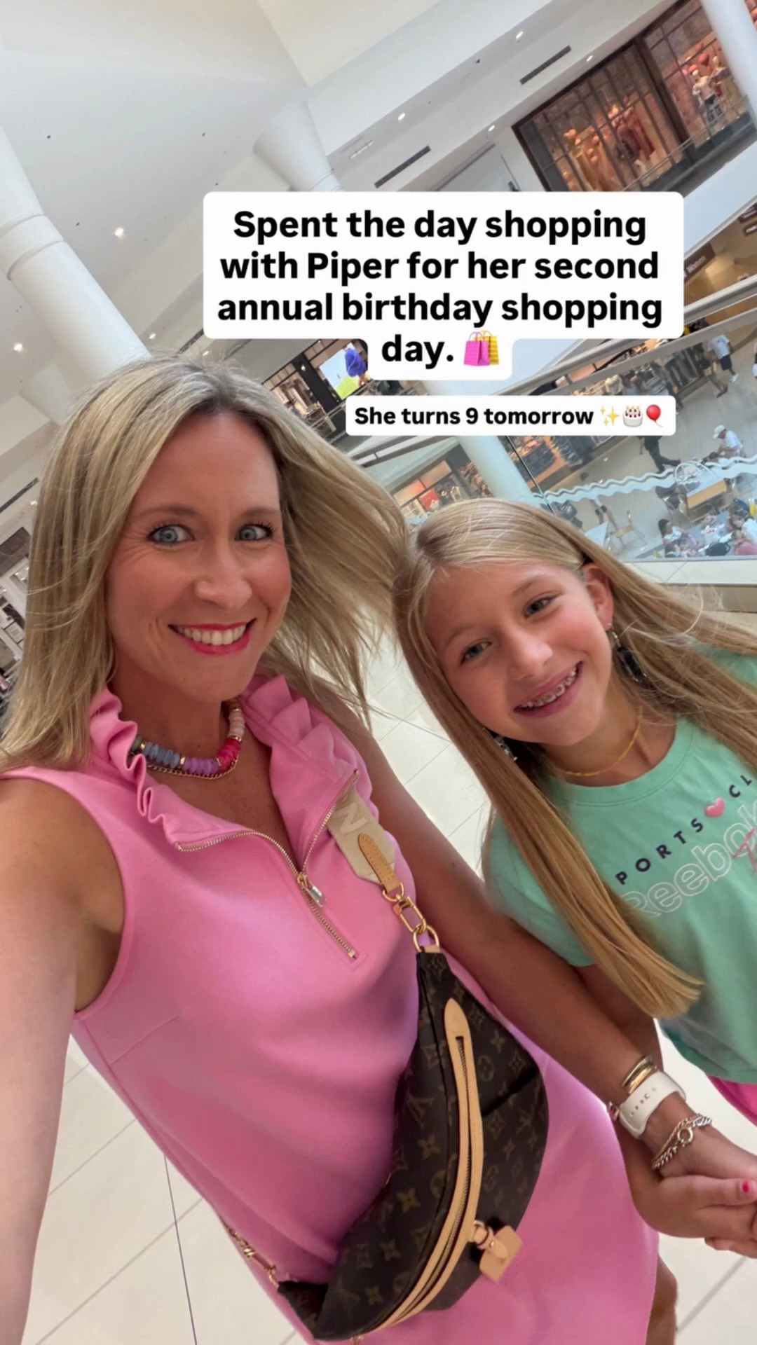 She turns 9 tomorrow ✨🎂🎈 Spent the day shopping with Piper for her second annual birthday shopping day. 🛍️