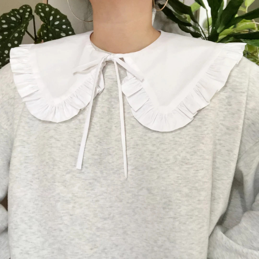 Extra Wide White Cotton Frill Collar: Detachable Layering Collar - Etsy | Etsy (US)