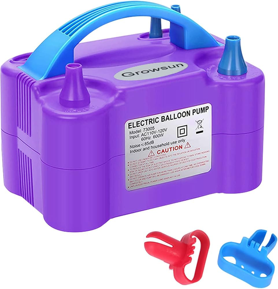 Growsun Electric Air Balloon Pump 110V 600W Balloon Blower Inflator for Garland Arch Party Decora... | Amazon (US)