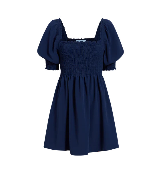The Athena Nap Dress - Navy Crepe | Hill House Home US