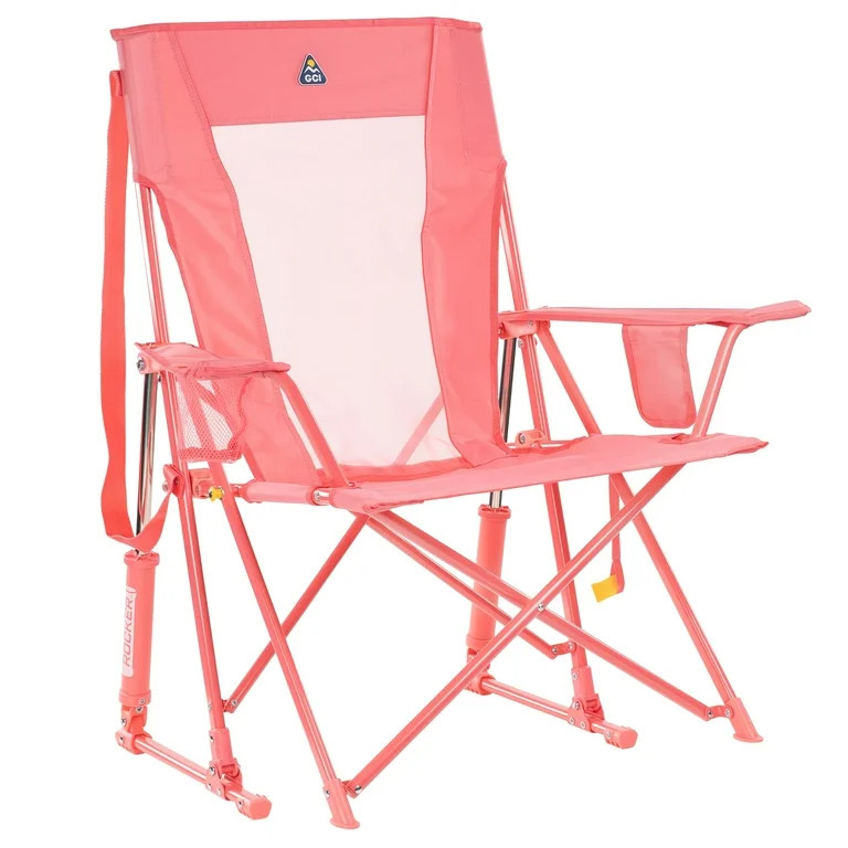 GCI Outdoor Comfort Pro Rocker Foldable Rocking Camp Chair, Blush - Walmart.com | Walmart (US)