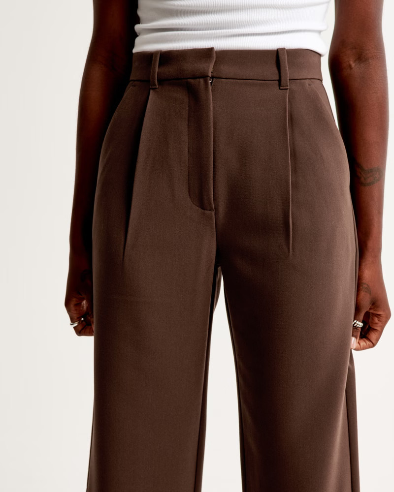 Women's Tailored Relaxed Straight Pant | Women's Bottoms | Abercrombie.com | Abercrombie & Fitch (US)