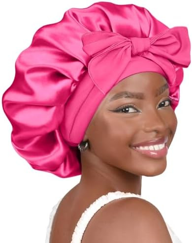 YANIBEST Silk Bonnet for Sleeping Women Adjustable Double Layer Satin Bonnet Reduce Friction Prev... | Amazon (US)