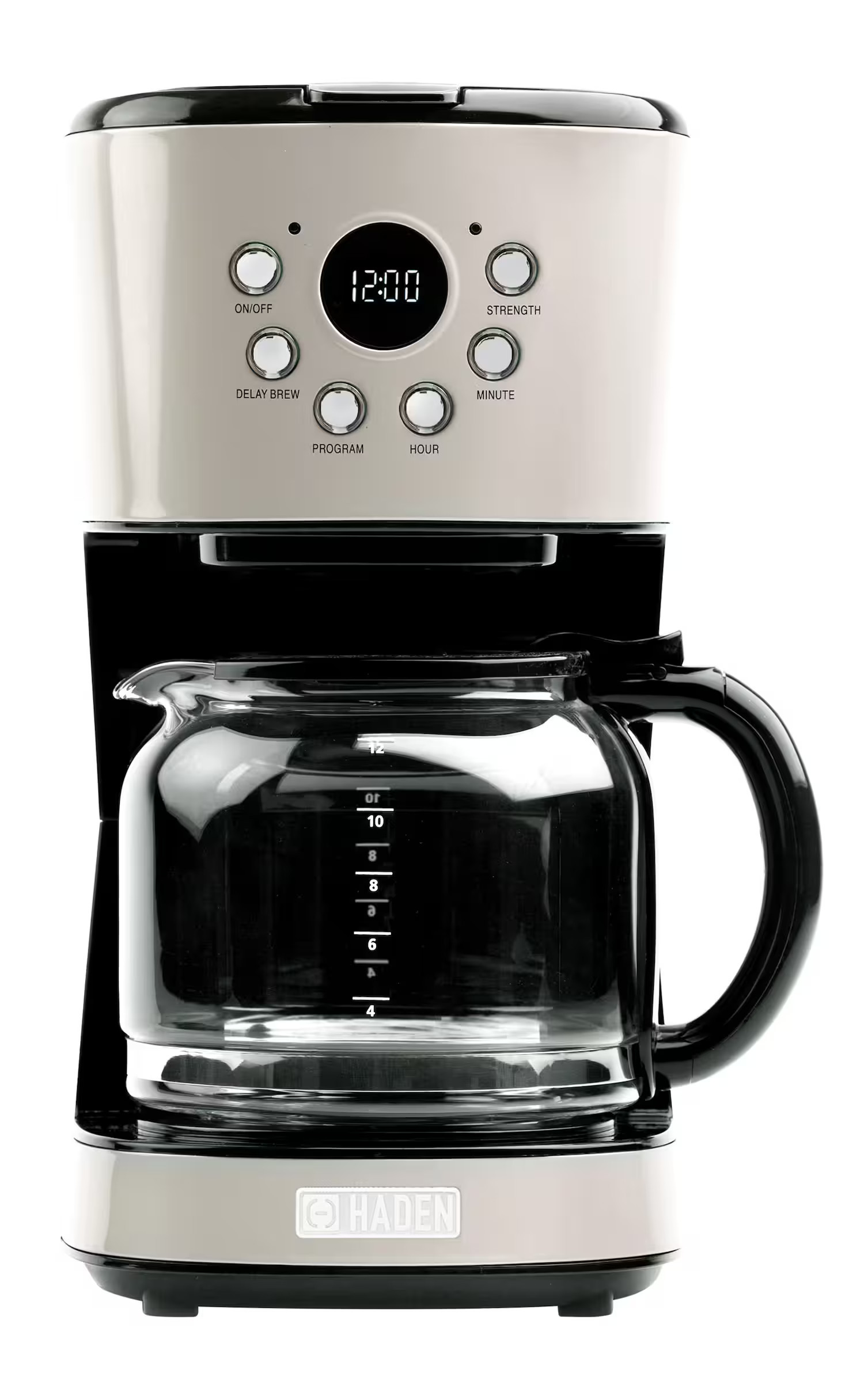 Haden - 12-Cup Programmable Coffee Maker with Strength Control and Timer - Putty | Best Buy U.S.
