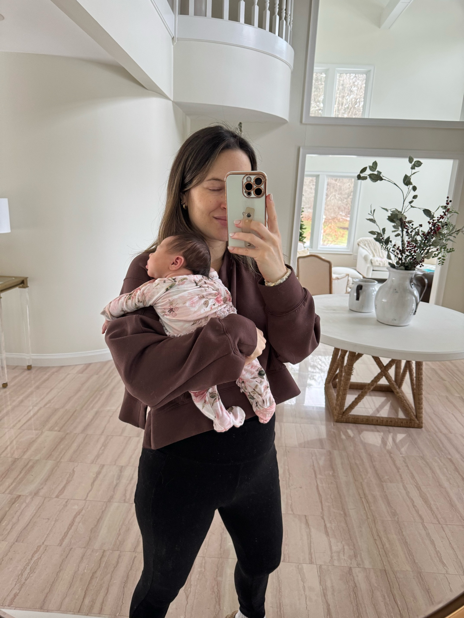 Postpartum outfit: Bumpsuit waist trainer (runs true, wearing S), joggers with phone pocket (runs true, wearing S) use code GLAM10 for 10% off. 

#LTKbaby #LTKbump #LTKSeasonal