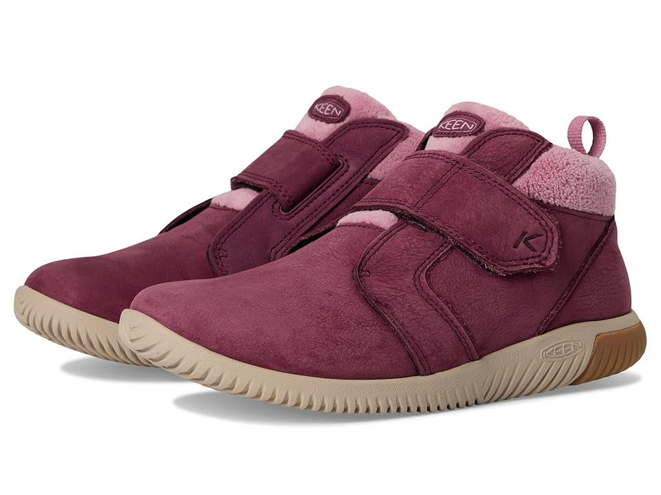 KEEN Kids KNX Middie Easy On Strap Comfortable Barefoot Feel Sneakers (Little Kid/Big Kid) Kids Shoes Fig/Lilas : 2 Little Kid M, Leather | Zappos