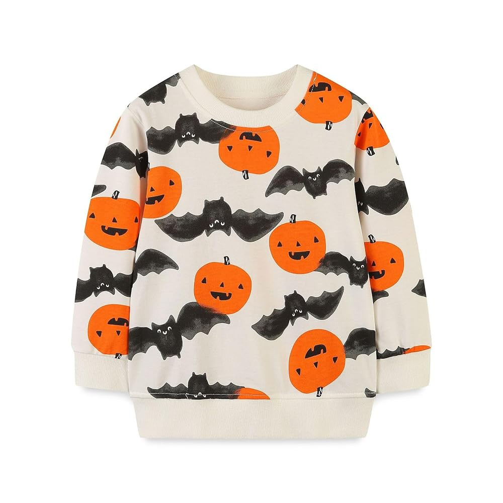 imKutie Kids Halloween Jumpers Toddler Boys Girls Sweatshirts Cartoon Pumpkin Bat Long Sleeve Pul... | Amazon (UK)