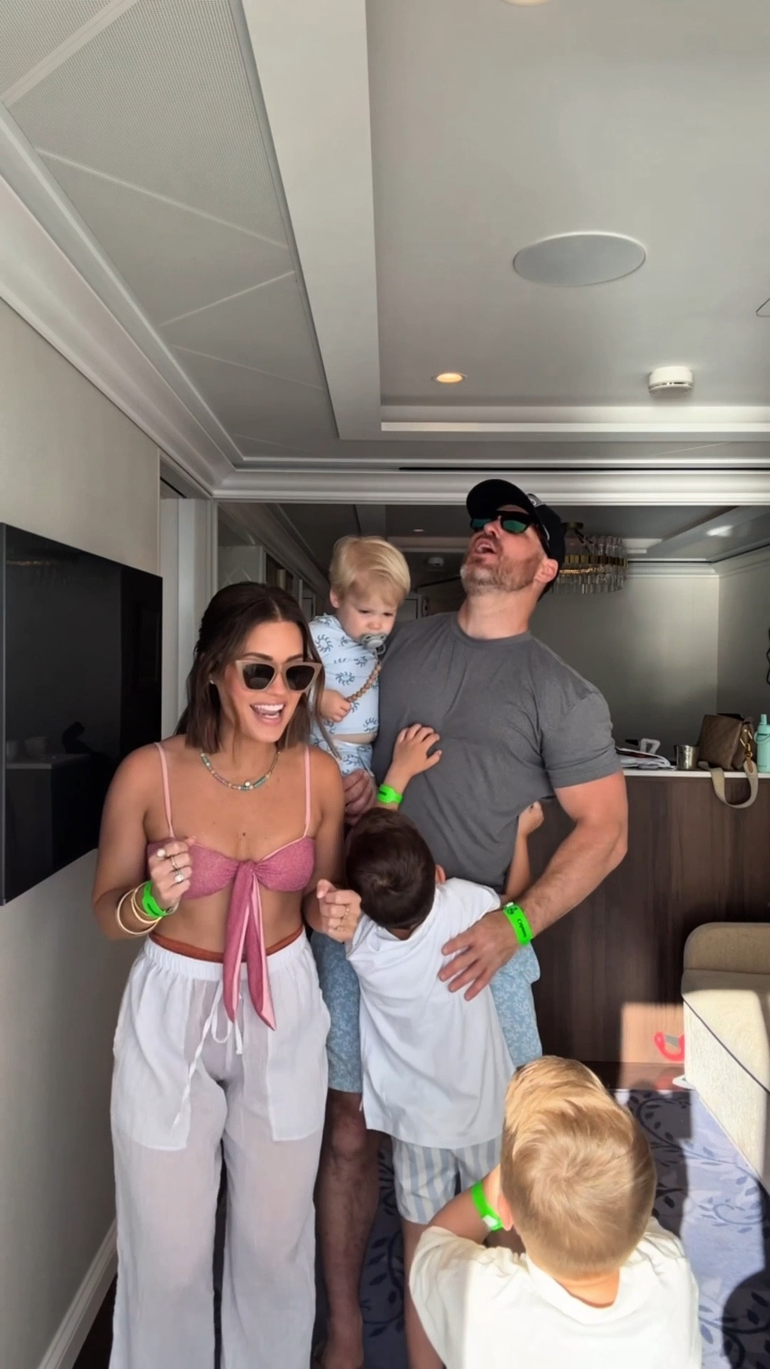 Sharing our outfits from Castaway Cay day! 

My swimsuit is from Chio Swim (I found it in stock on their site, but not likable here in the app). Paired with some gauzy lightweight white pants. Sunglasses are Amazon! 

Linking as much as I can for the rest of the fam too! 

#LTKSwim #LTKFamily #LTKStyleTip