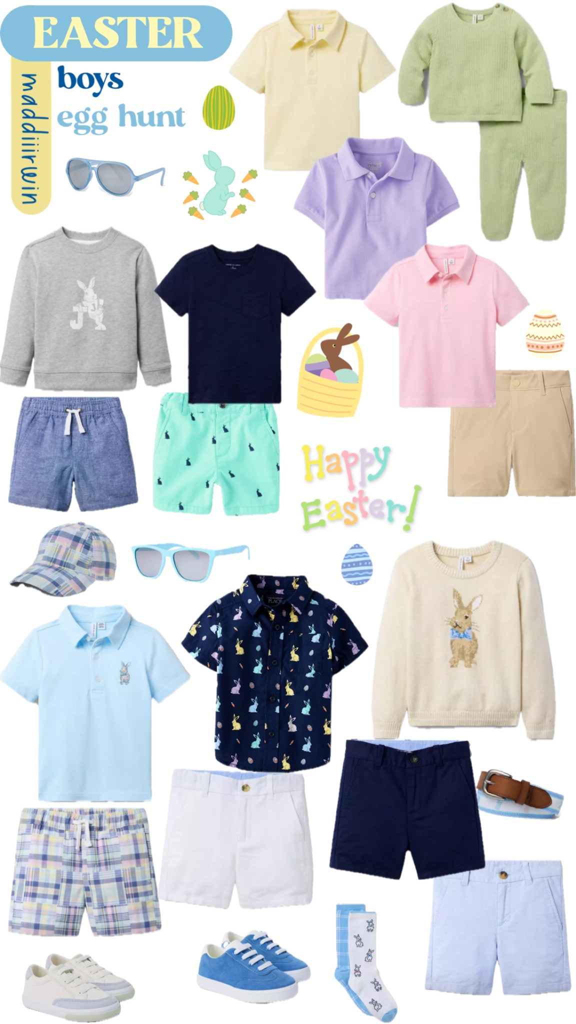 Boys Easter egg hunt looks! 
One of my favorite Spring traditions is decorating for Easter and planning an egg hunt. We’re so fortunate to have beautiful land surrounding where we live with lots of egg hiding places! I can’t wait for Lilly to show Levi how it’s done & even though he won’t be looking for any eggs, I’m sure he’ll steal them from his sister’s basket! 

#LTKKids #LTKSeasonal #LTKStyleTip