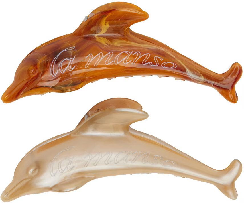 SSENSE Exclusive Beige & Orange Flipper The Clip Hair Clips | SSENSE