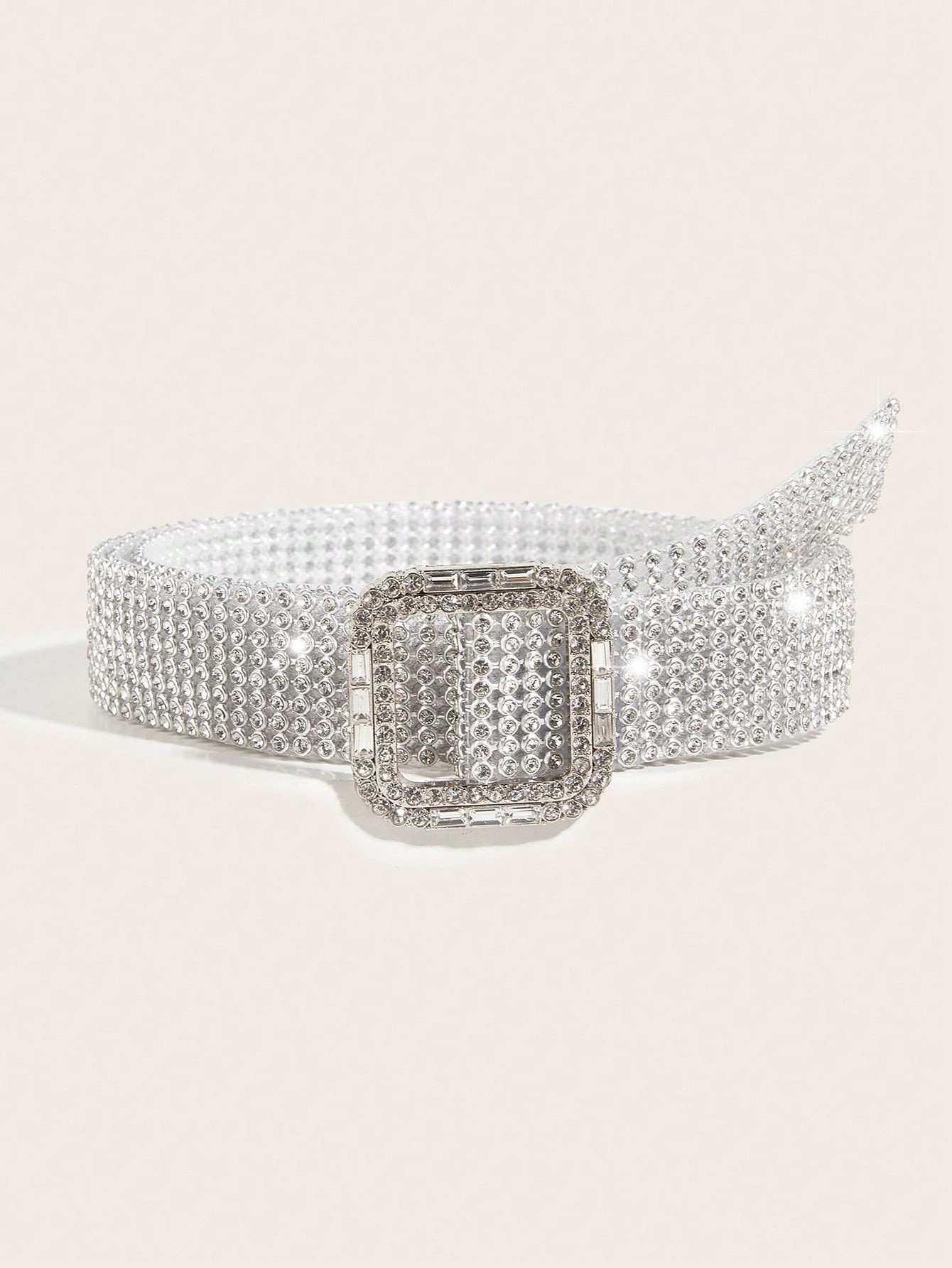 Y2K 1pc Women Rhinestone Decor Square Buckle Glamorous Belt For Dress Decoration or beach party l... | SHEIN