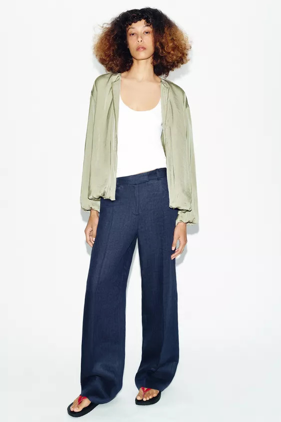 FLUID BALLOON BOMBER JACKET | Zara UK