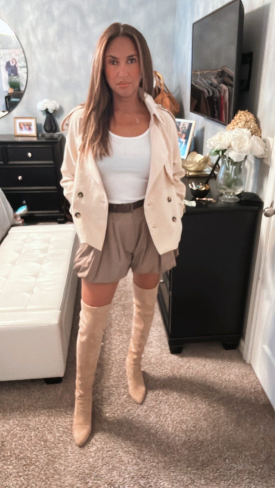 Bubble shorts incorporated into our fall fashion - I was skeptical at first but I love the look  

#LTKFindsUnder50 #LTKSeasonal #LTKStyleTip