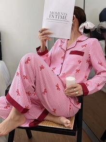 Valentine ted and pink pj | SHEIN