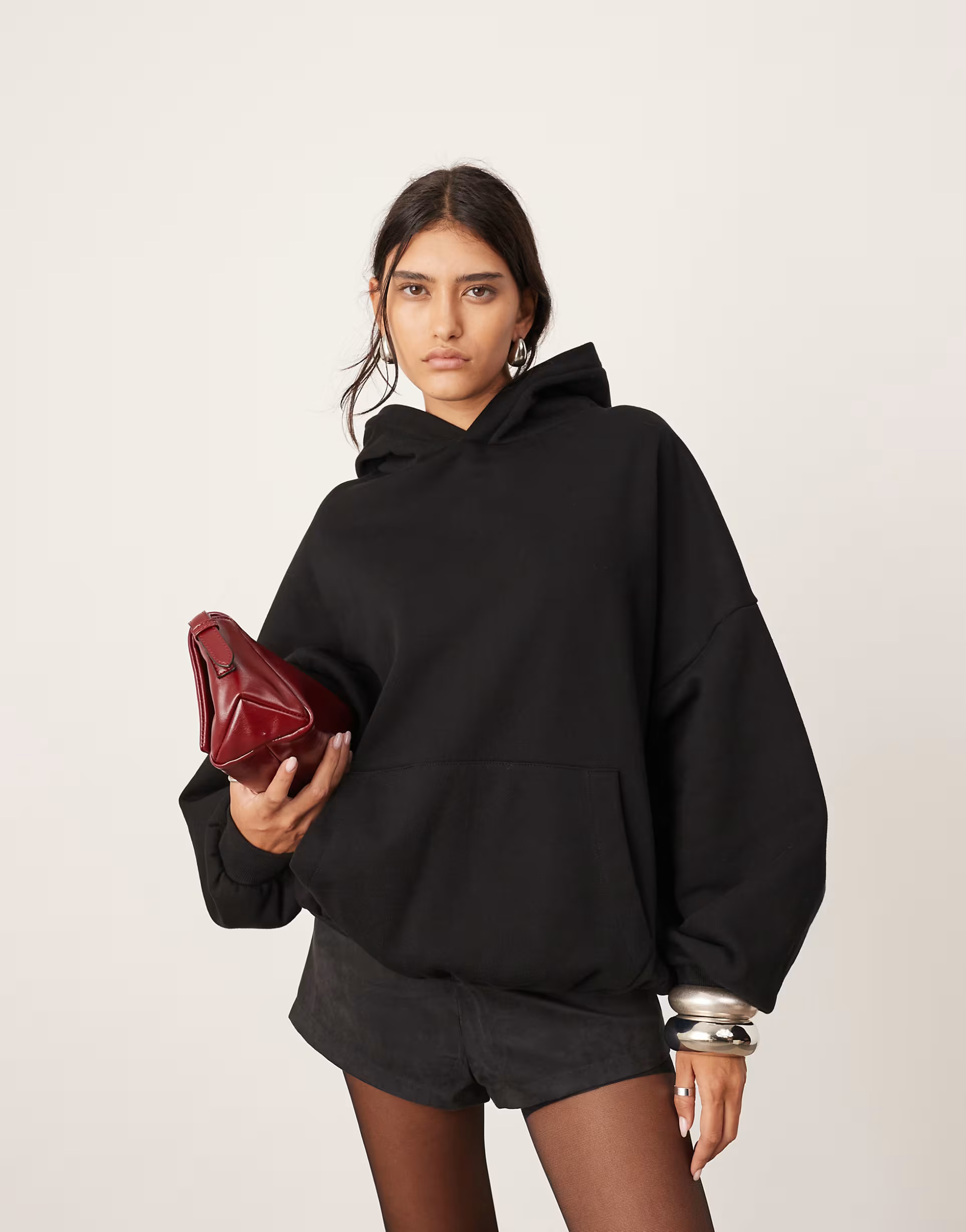 ASOS EDITION oversized premium heavy weight hoodie in black | ASOS (Global)