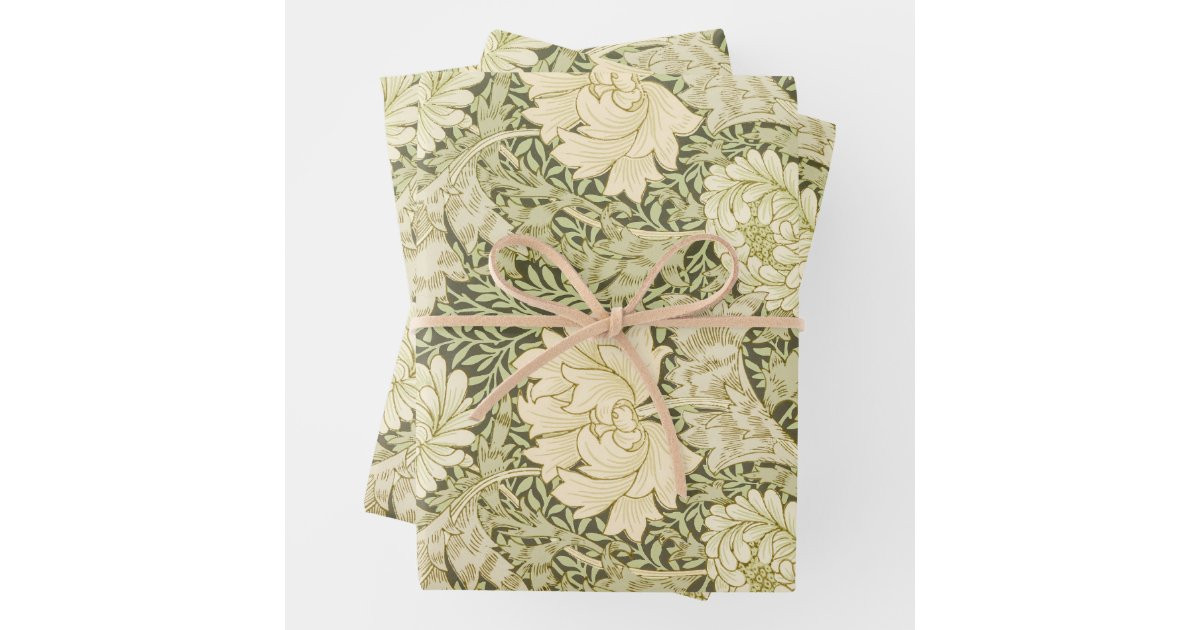 Vintage Christmas, William Morris Wrapping Paper Sheets | Zazzle | Zazzle
