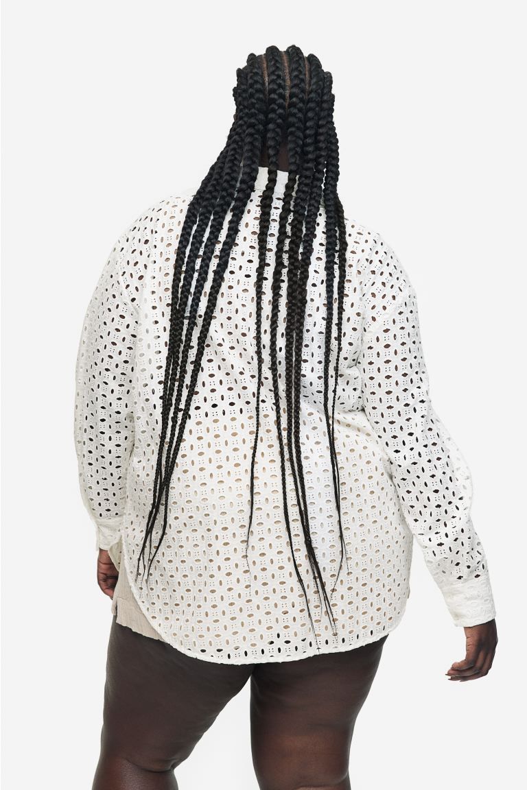 Shirt with Eyelet Embroidery | H&M (US)