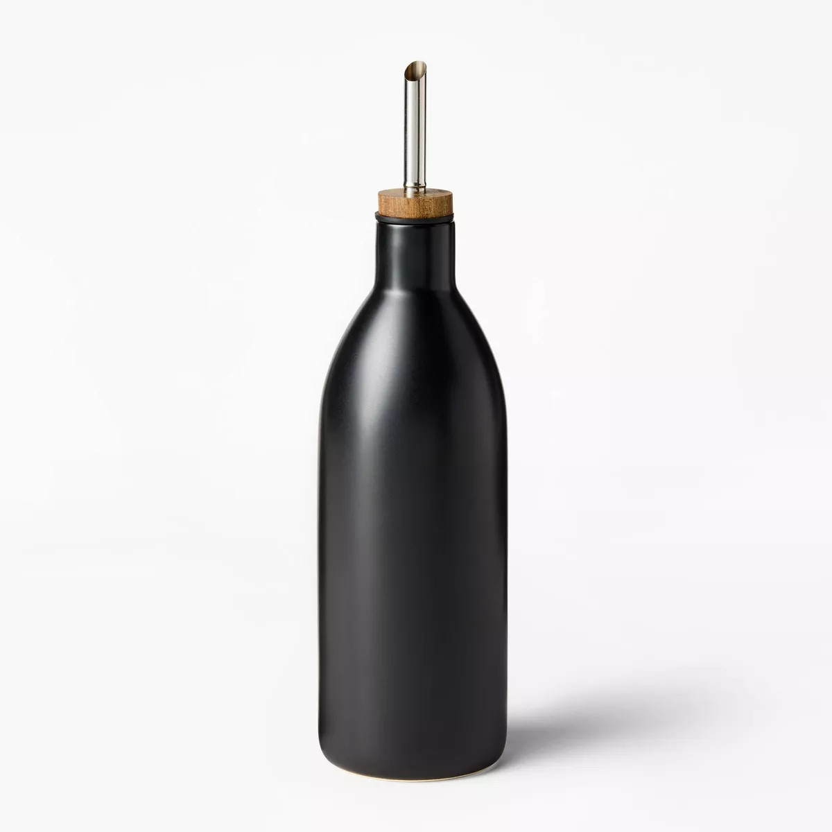 Ceramic Oil Pour Bottle Black - Figmint™: Stoneware Oil Dispenser, Food Storage Container, 18.6... | Target