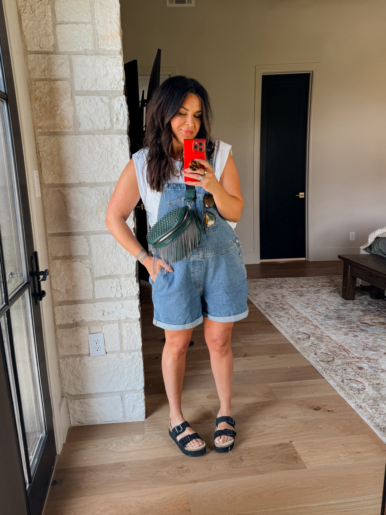 My favorite overalls are $20 right now!  I get an XL for a relaxed loose fit. 
Muscle tee: XL
Sandals: TTS

#LTKSaleAlert #LTKFindsUnder50 #LTKMidsize
