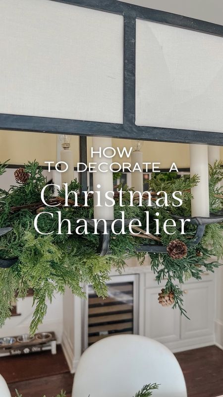 How to decorate a chandelier with Christmas greenery! There are my favorite faux cedar to make your Christmas kitchen decor pop!


#LTKSeasonal #LTKHoliday #LTKhome