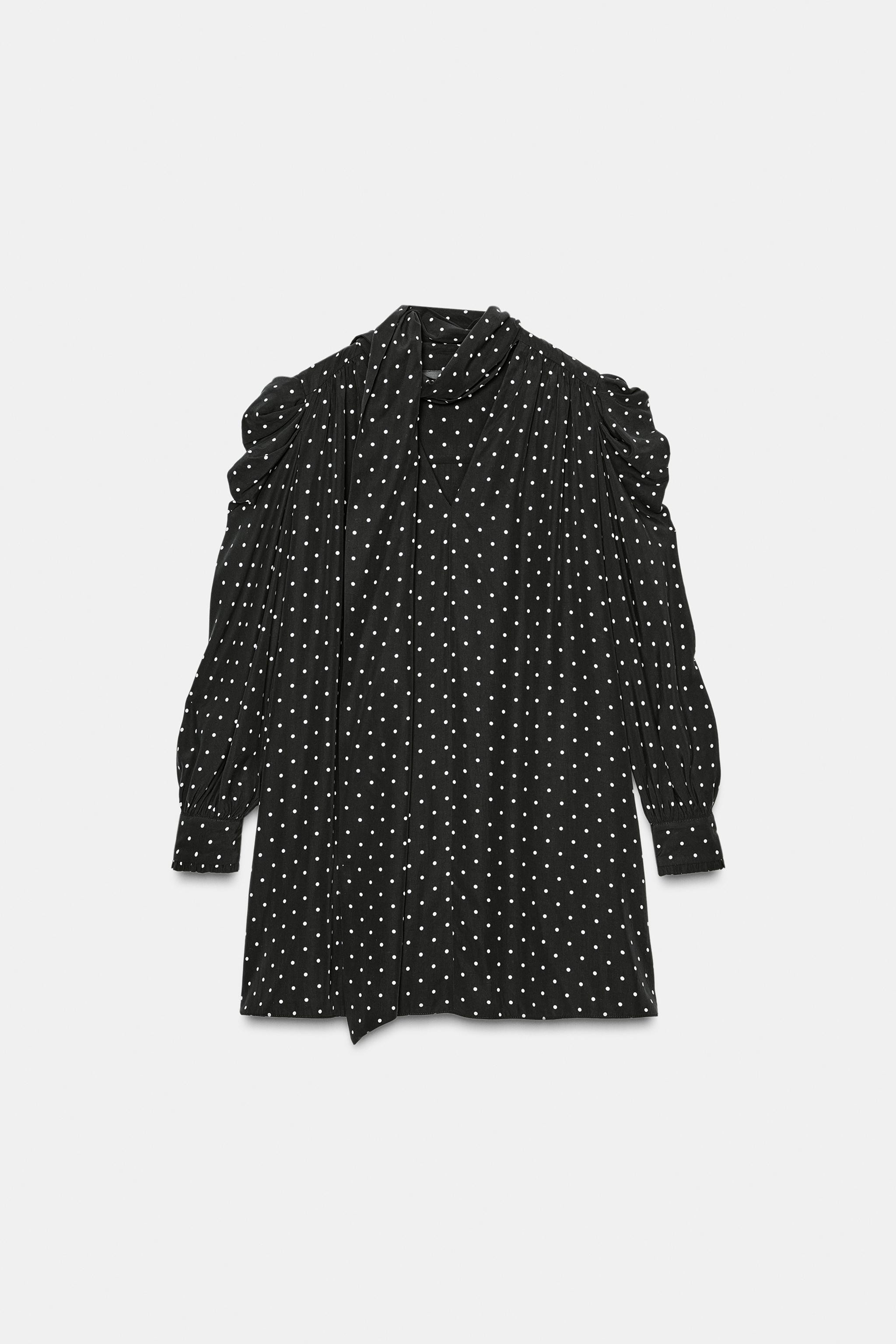 POLKA DOT SCARF DRESS ZW COLLECTION | Zara US