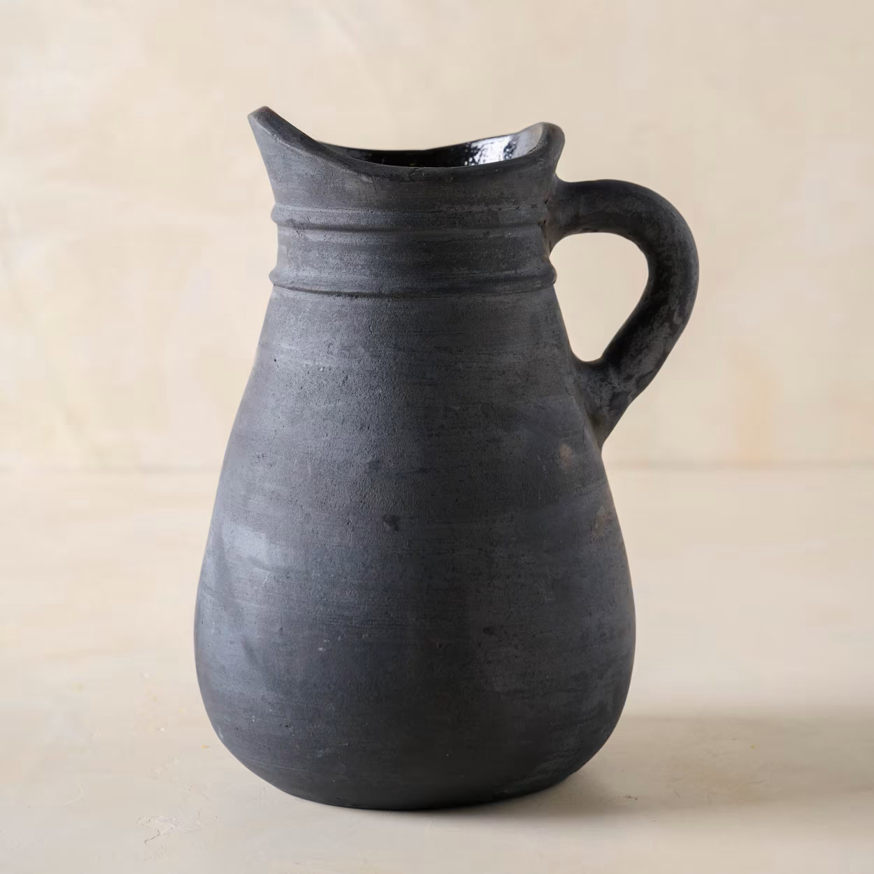 Rustic Black Hand-Made Jug | Magnolia
