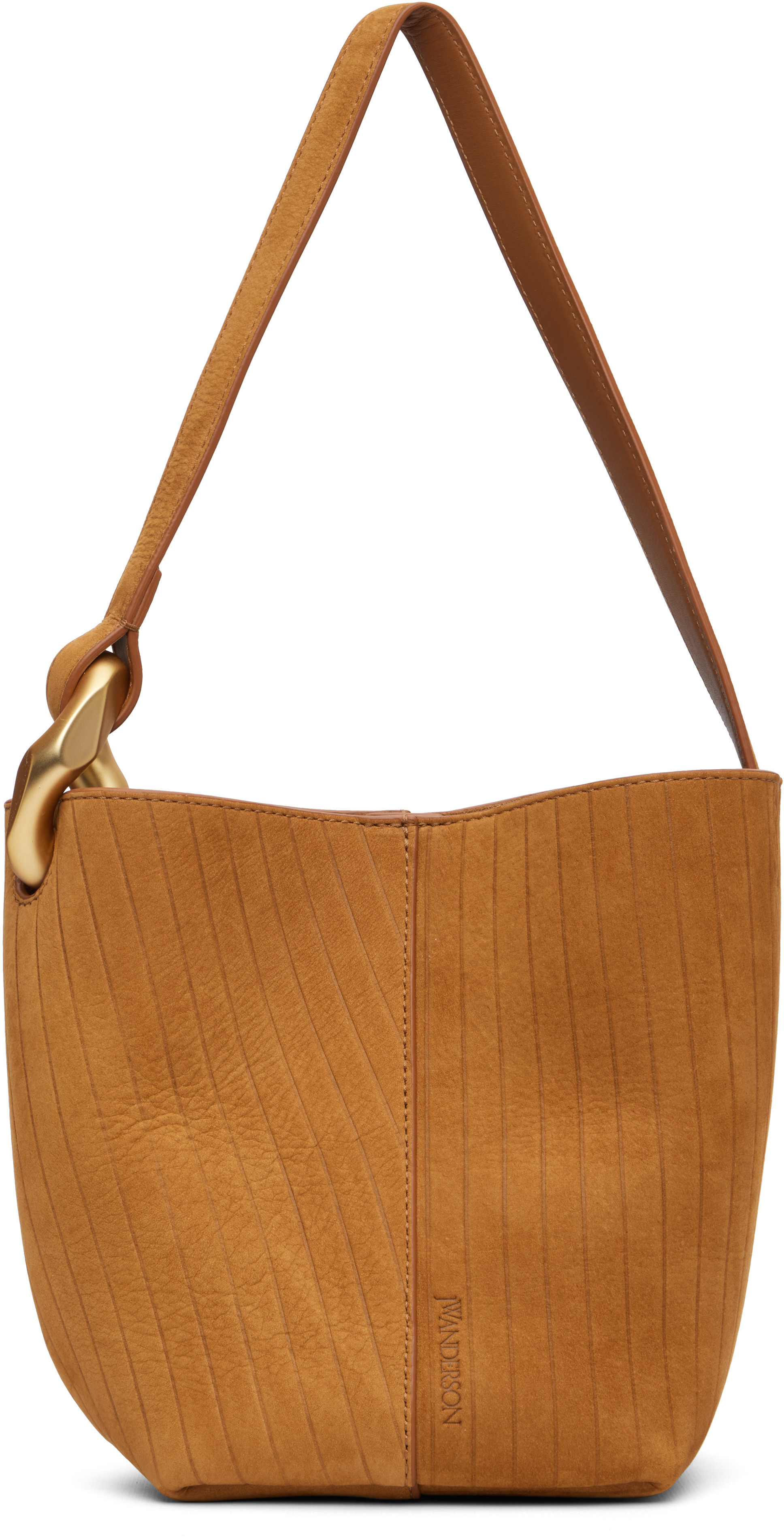 JW Anderson Tan 'The JWA Corner Small Bucket' Bag | SSENSE