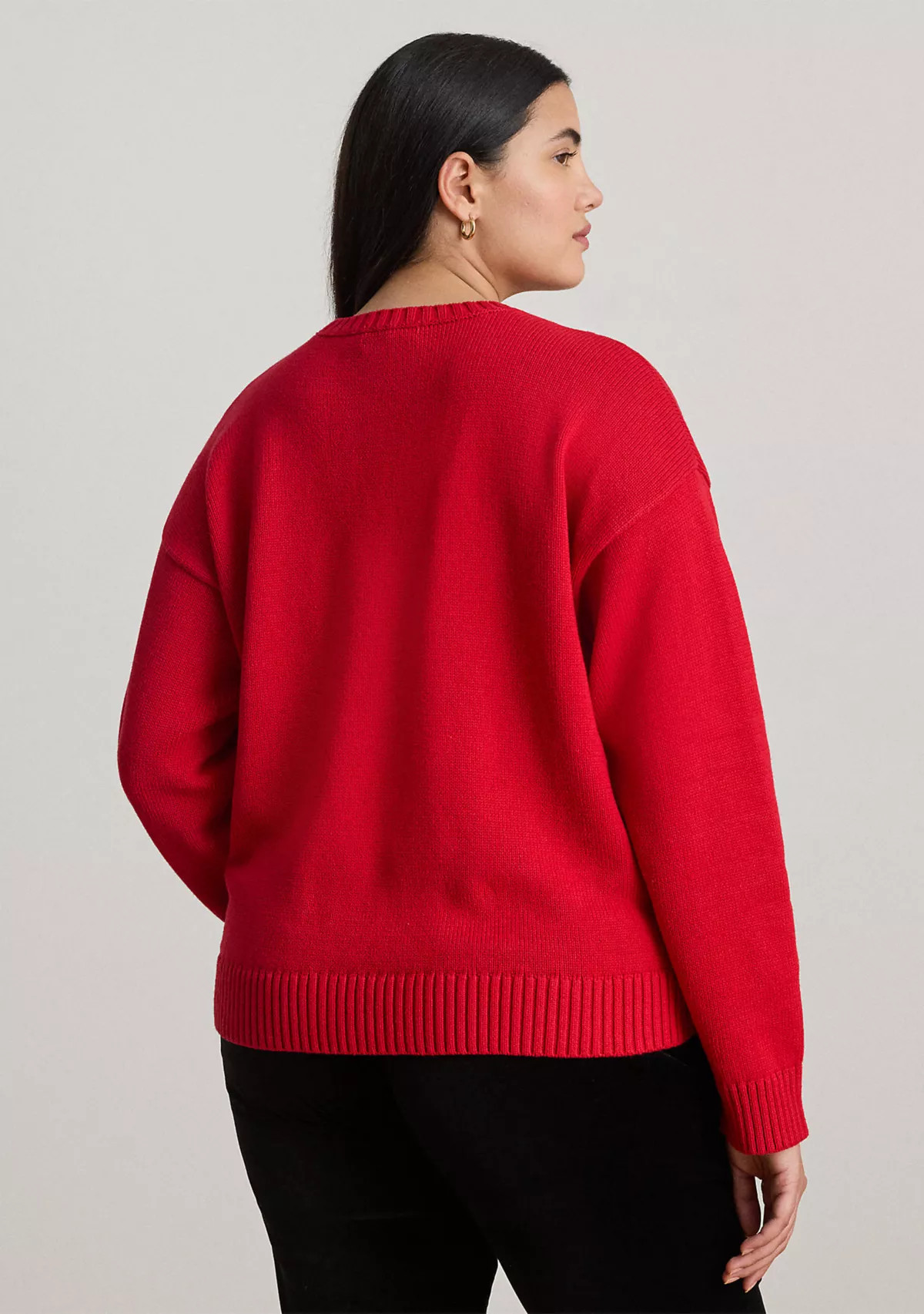 Intarsia-Knit Foxhound Cotton Sweater | Belk