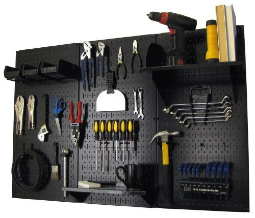 Pegboard Organizer Wall Control 4 ft. Metal Pegboard Standard Tool Storage Kit with Black Toolboard  | Amazon (US)
