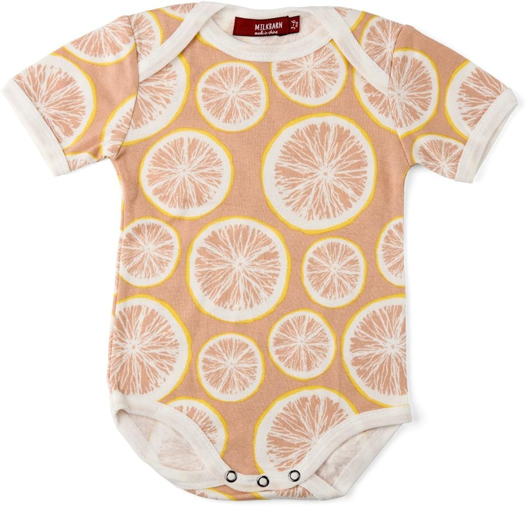 Organic Cotton Short Sleeve One Piece Grapefruit | Amazon (US)