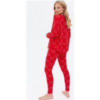 Red Heart Soft Touch Legging Pyjama Set New Look | New Look (UK)