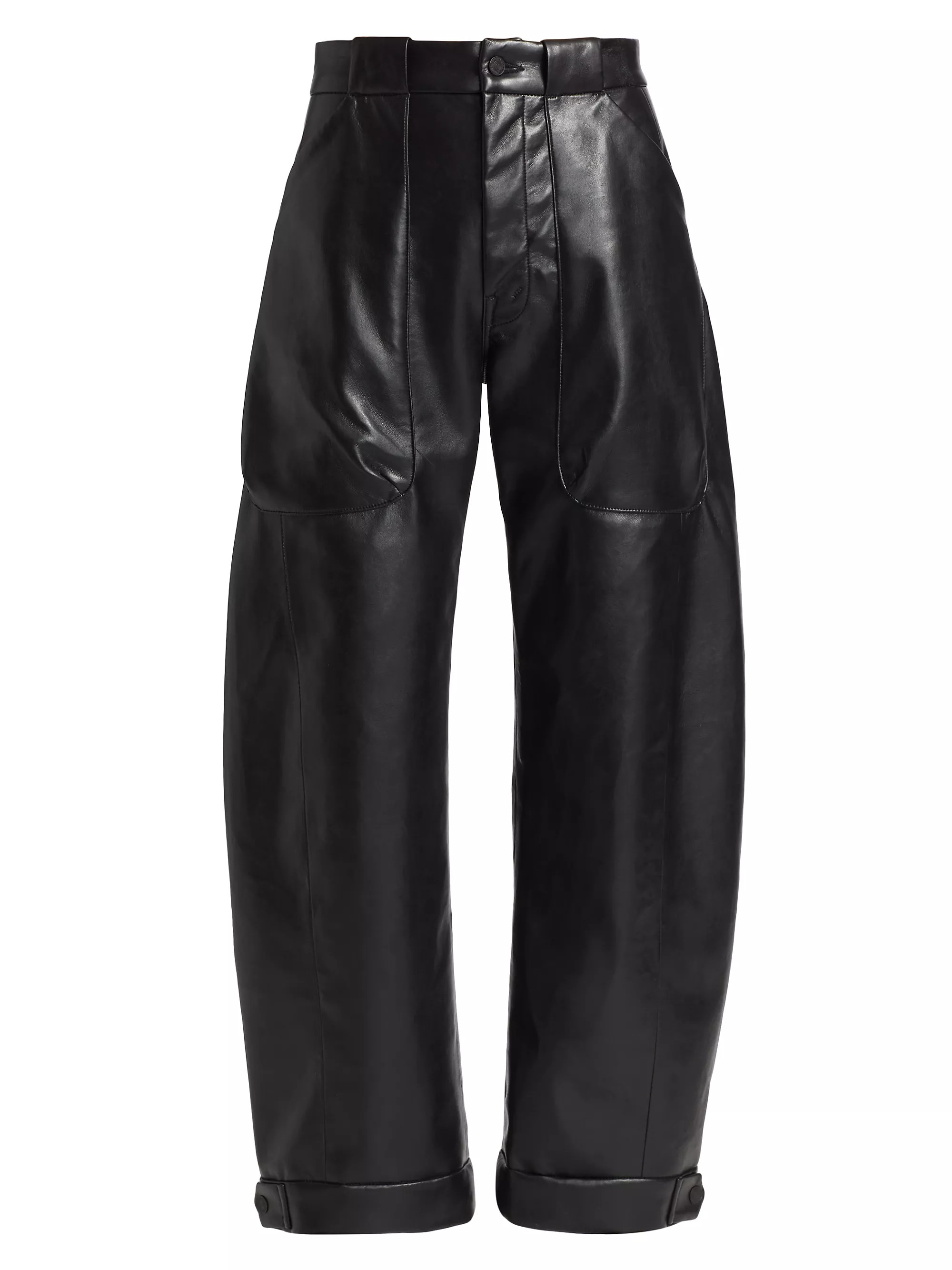 Shop Mother The Half Pipe Nerdy Faux Leather Barrel-Leg Pants | Saks Fifth Avenue | Saks Fifth Avenue