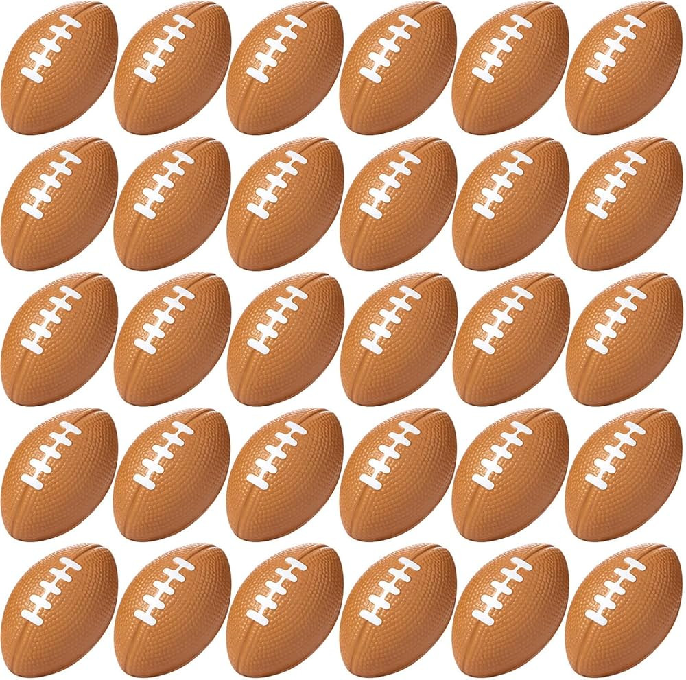 30 Packs Mini Football Sports Stress Ball, Mini Foam Sports Ball, Foam Sports Ball for School Car... | Amazon (US)