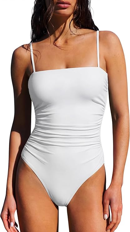 SUUKSESS Women Sexy One Piece Swimsuit Tummy Control Square Neck Bathing Suit | Amazon (US)