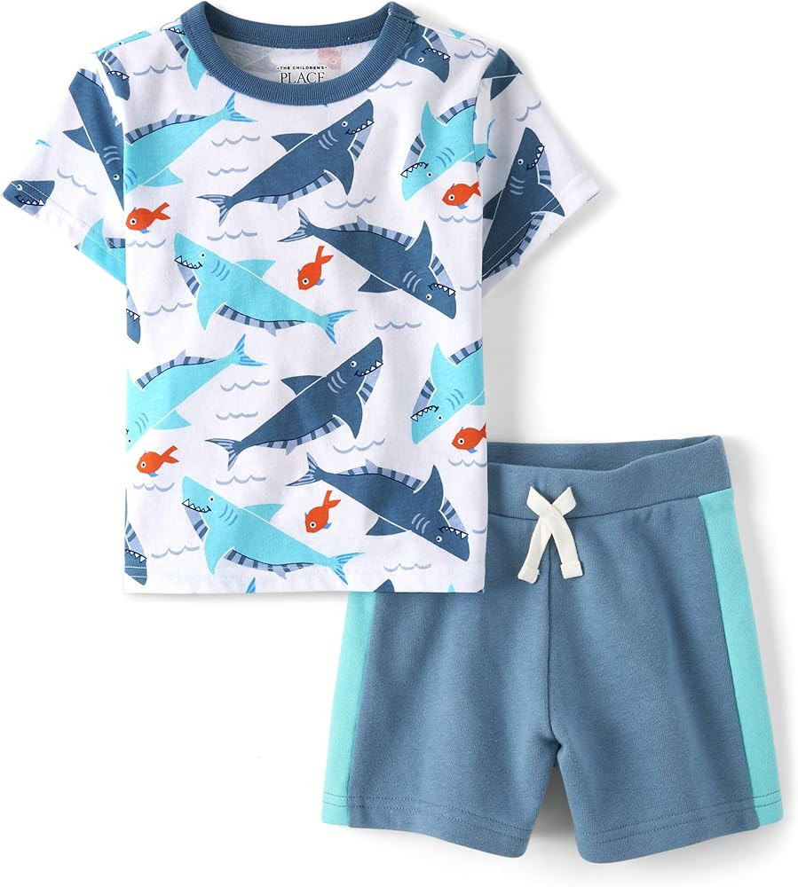 The Children's Place Baby Boy's and Toddler Sleeve Shirt and Shorts 2 Piece | Amazon (US)