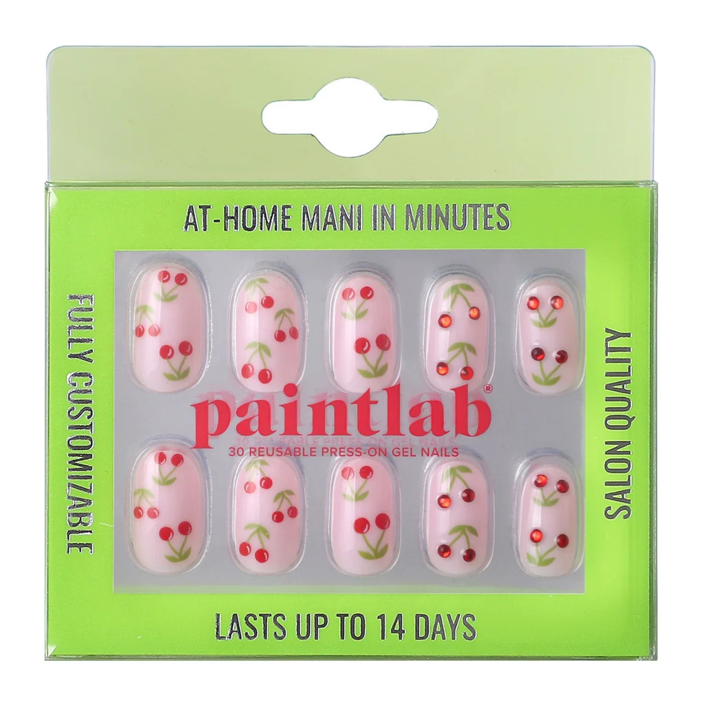 Cherry Bomb II in Oval Press-On Nails | PaintLab