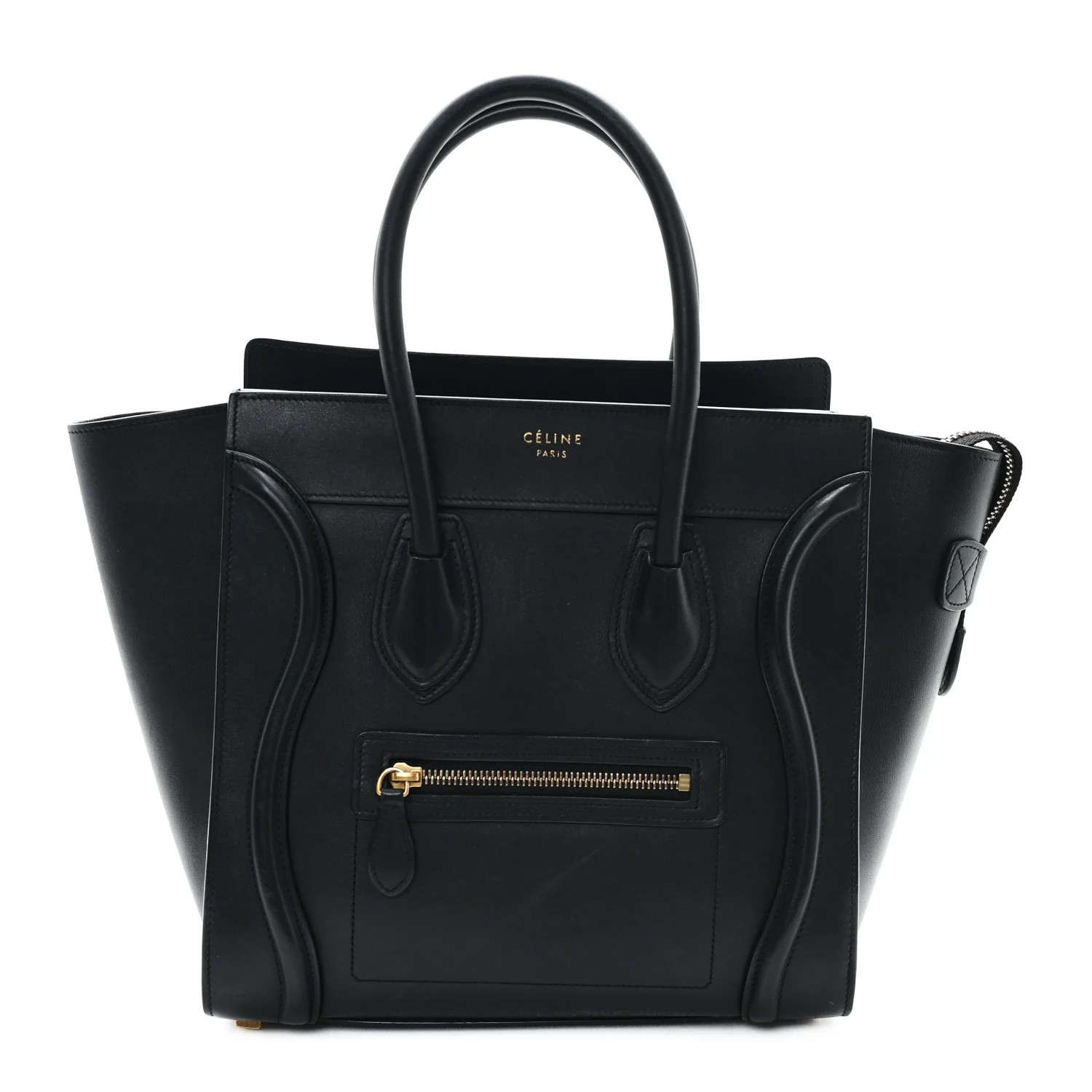 Celine Smooth Calfskin Micro Luggage Black 1749144 | FASHIONPHILE (US)