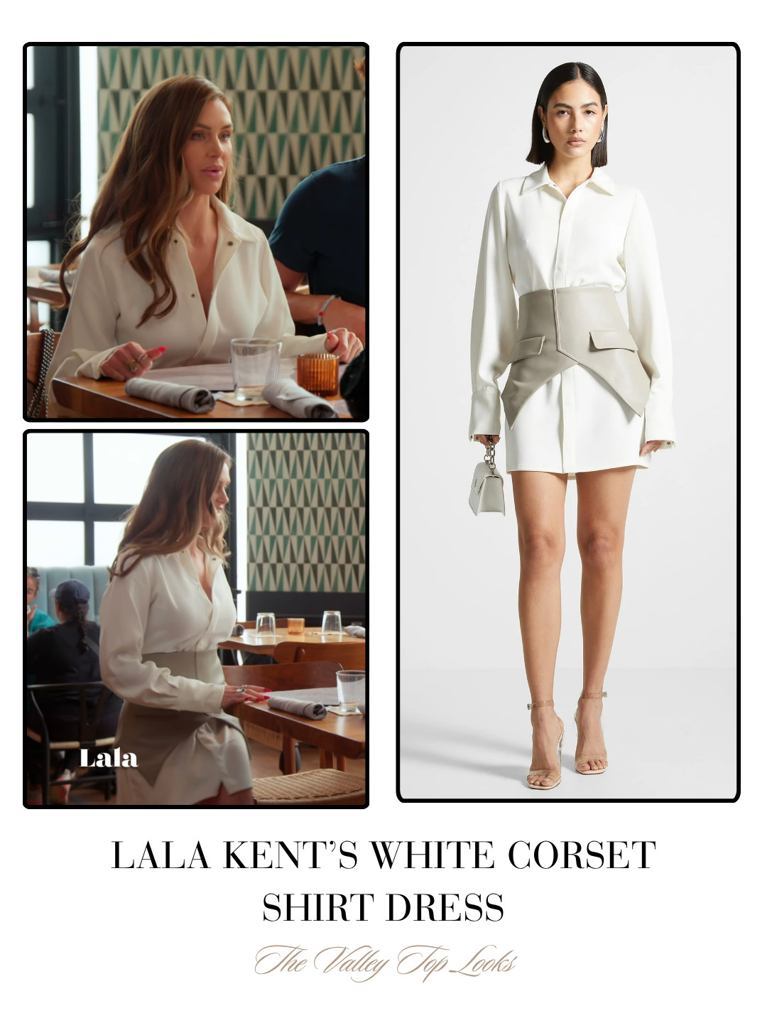 Lala Kent's White Corset Shirt Dress is Sold Out at Maniere de Voir  / Shop Similar 

 