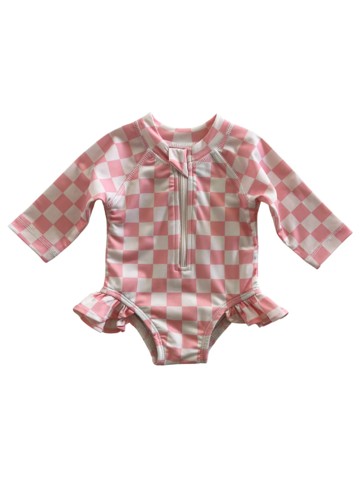 Strawberry Shortcake Checkerboard / Skipper Rashguard Swimsuit / UPF 5 | SpearmintLOVE