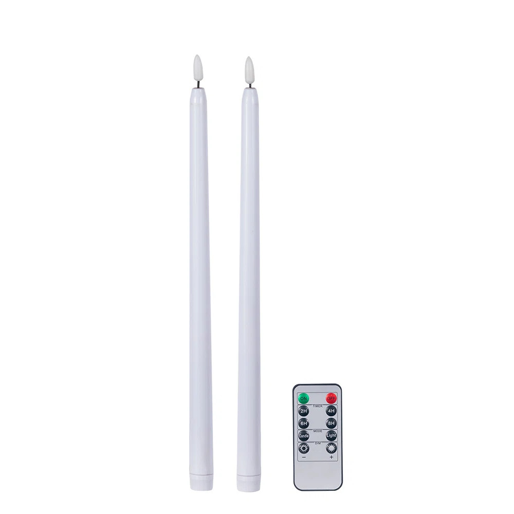 Unscented Flameless Taper Candle (Set of 2) | Wayfair North America
