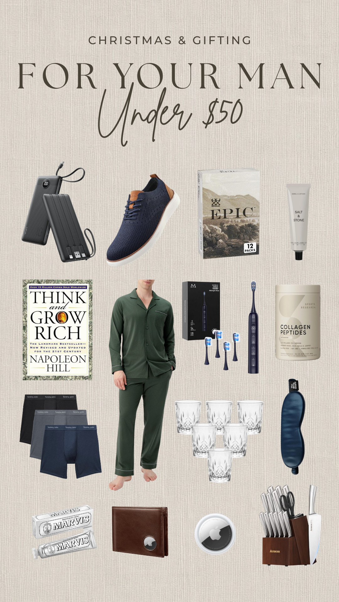 Gifts for him! Perfect for your boyfriend, husband, son, brother, uncle, everyone. This one was a little different but fun to put together - and ALL UNDER $50!
.
.
christmas gift ideas, holidays, gifting, gift guide, amazon 

 #LTKGiftGuide #LTKHoliday #LTKFindsUnder50