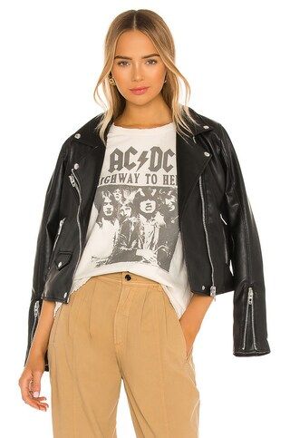 Junk Food AC/DC Highway To Hell Tee in Birch Bleach Dye from Revolve.com | Revolve Clothing (Global)