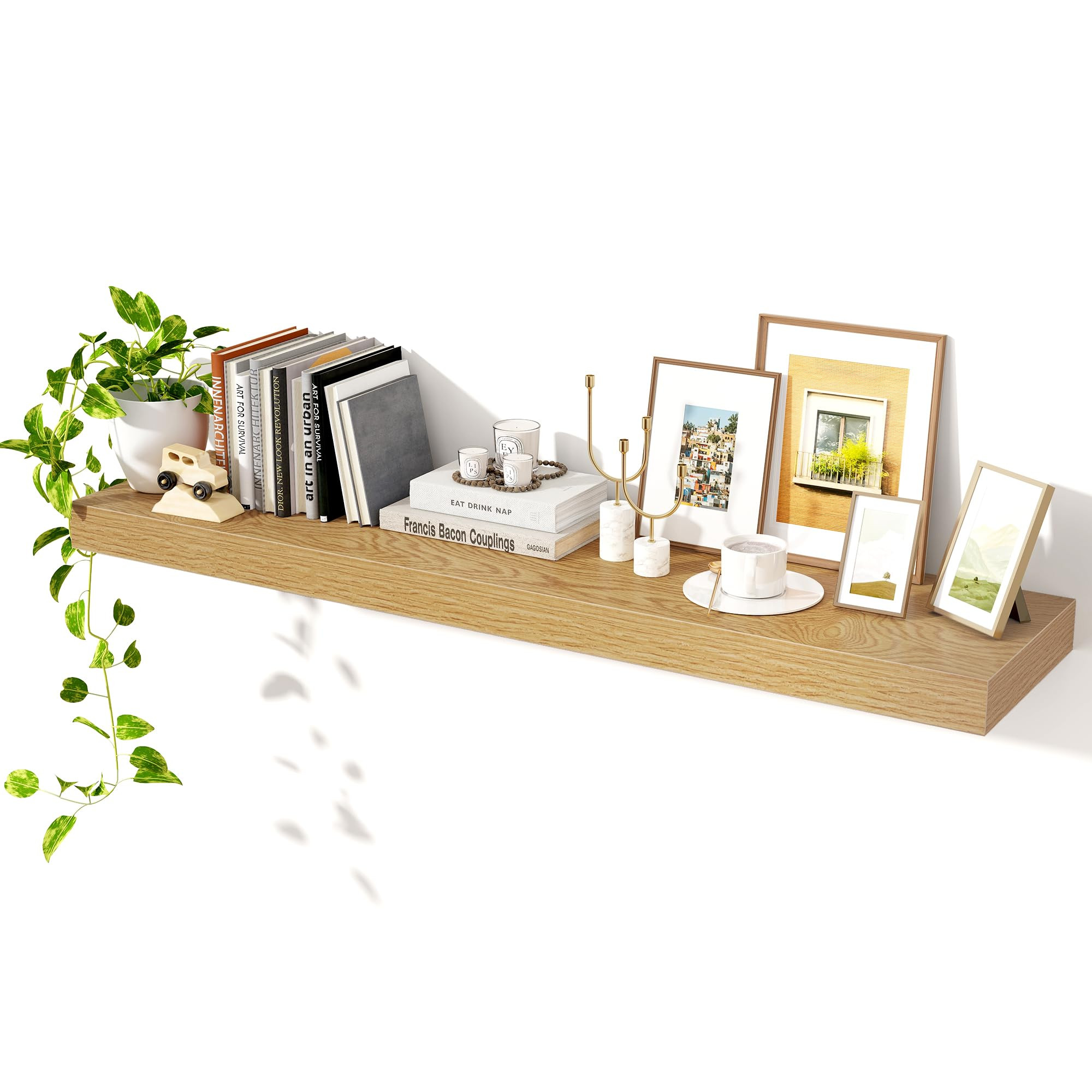Axeman Floating Shelves for Wall, Rustic Wood Wall Mounted Shelves for Bathroom, Bedroom, Kitchen... | Amazon (US)
