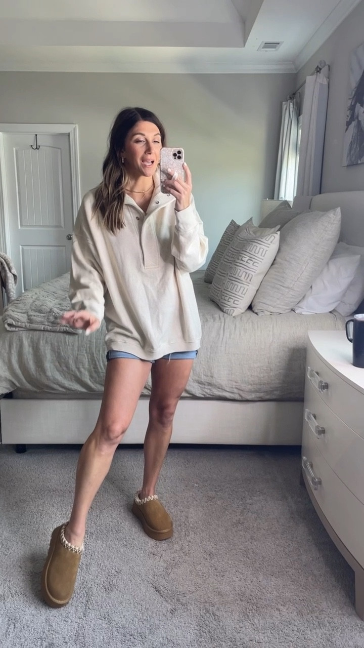 Click below to shop this pullover, shorts and shoes during the LTK sale!

Pullover: oversized. Wearing a small
Shorts: size 6 tts
Shoes: tts, wearing 8

Be sure to copy the promo codes when shopping below to paste at checkout!



#LTKSaleAlert #LTKStyleTip #LTKFallSale