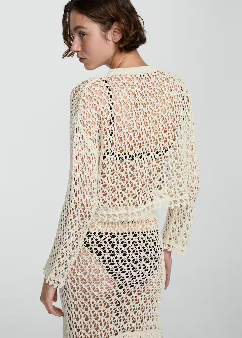 Cotton crochet sweater -  Women | Mango United Kingdom | MANGO (UK)