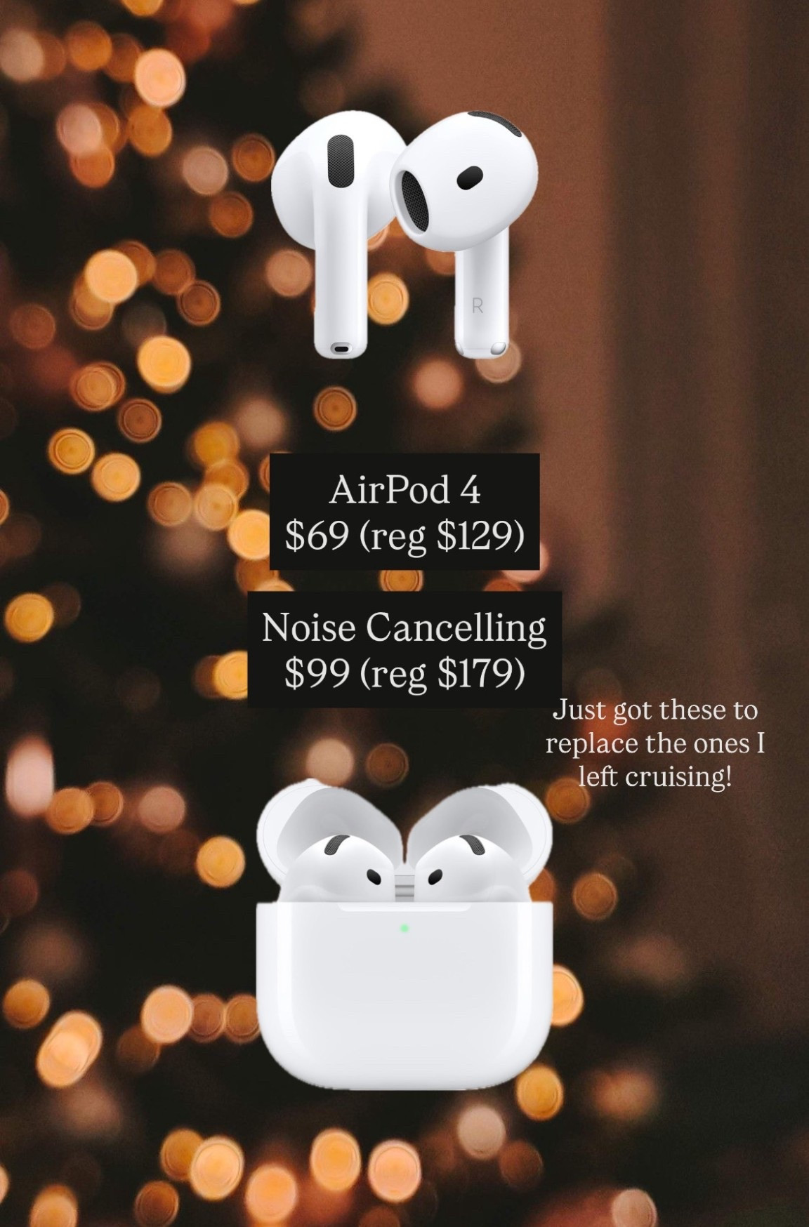 Major sale on AirPods! Great gift or stocking stuffers! Or perfect time for an upgrade. I have the noise canceling ones and it’s a world of a difference!! Linked my favorite portable charger too which is a lifesaver  

#LTKCyberWeek #LTKSaleAlert #LTKGiftGuide