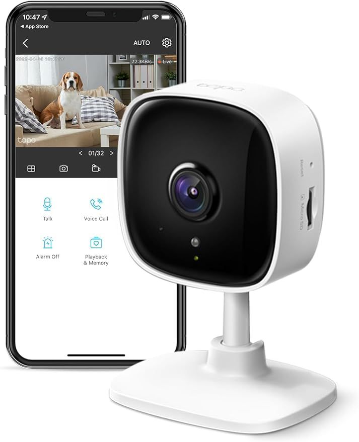 TP-Link Tapo 1080P Indoor Security Camera for Baby Monitor, Dog Camera w/ Motion Detection, 2-Way... | Amazon (US)