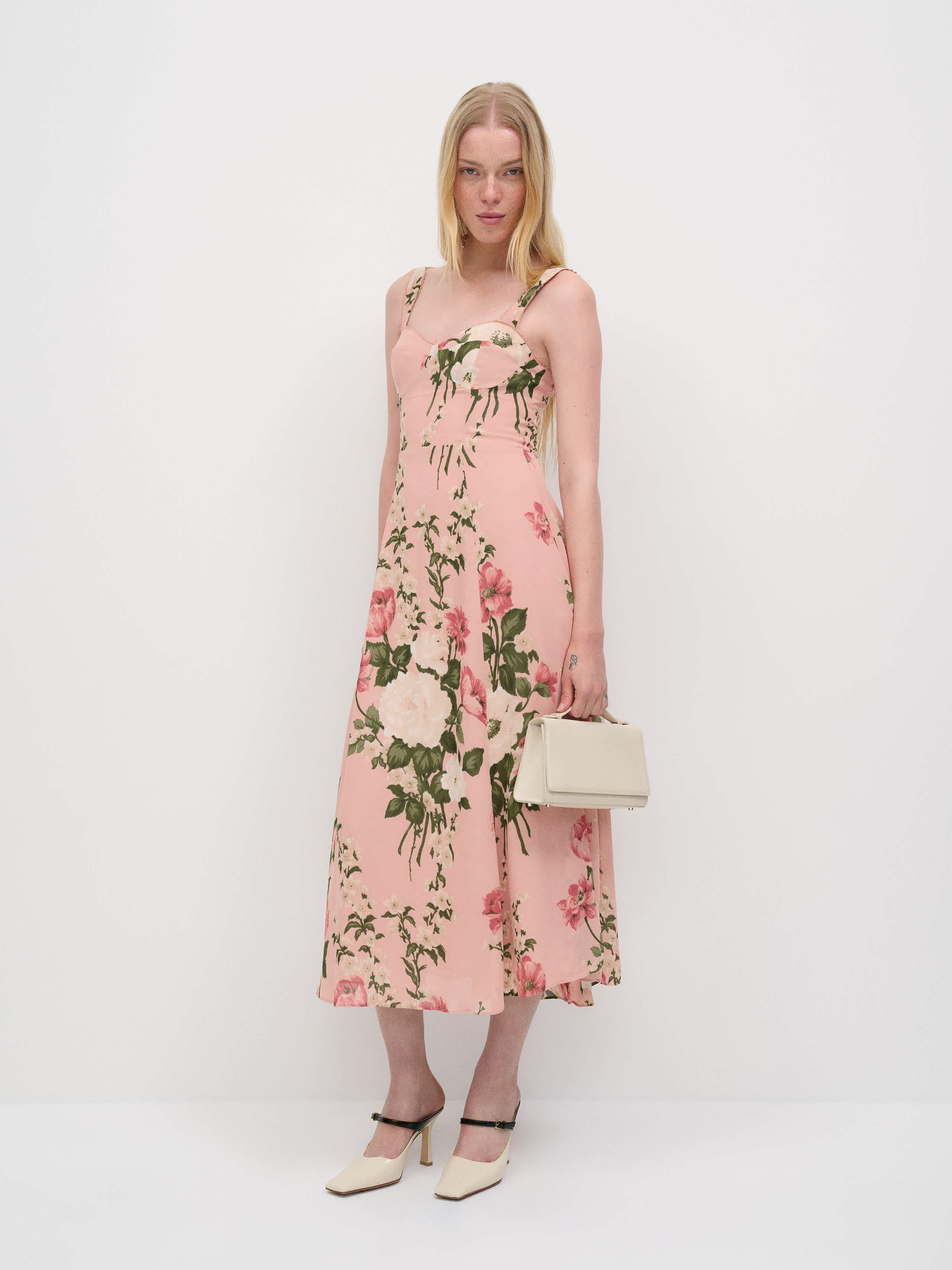 Reformation Lela Dress Pink Lace 12 | Reformation (Global)